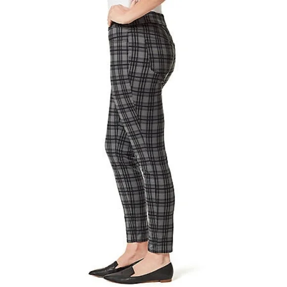 NWT Nine West Women's Heidi Glasgow Plaid Pull-On Skinny Pant - Picture 2 of 6